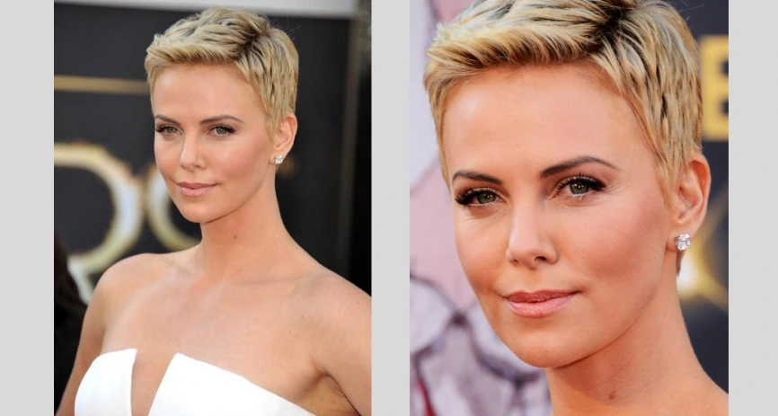 Charlize Theron in her Best Haircuts for Women with Round Face