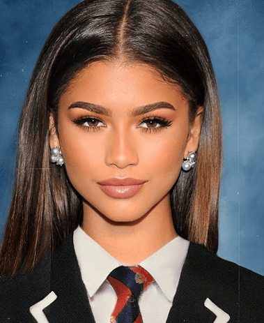 Zendaya with heart face shape