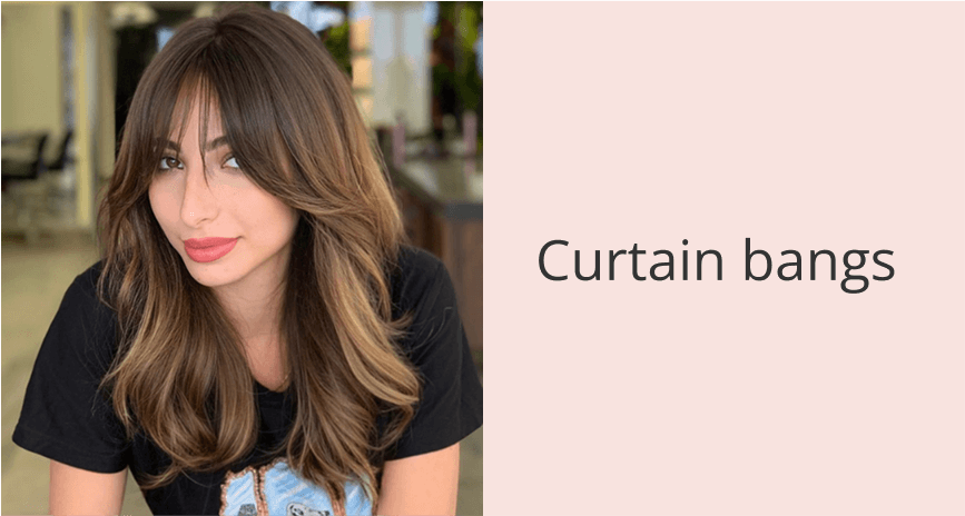 Curtain bangs - Haircuts for Wavy Hair